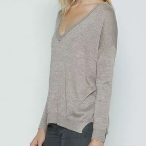 JOIE Calee Metallic Relaxed V Neck Sweater JOIE $158